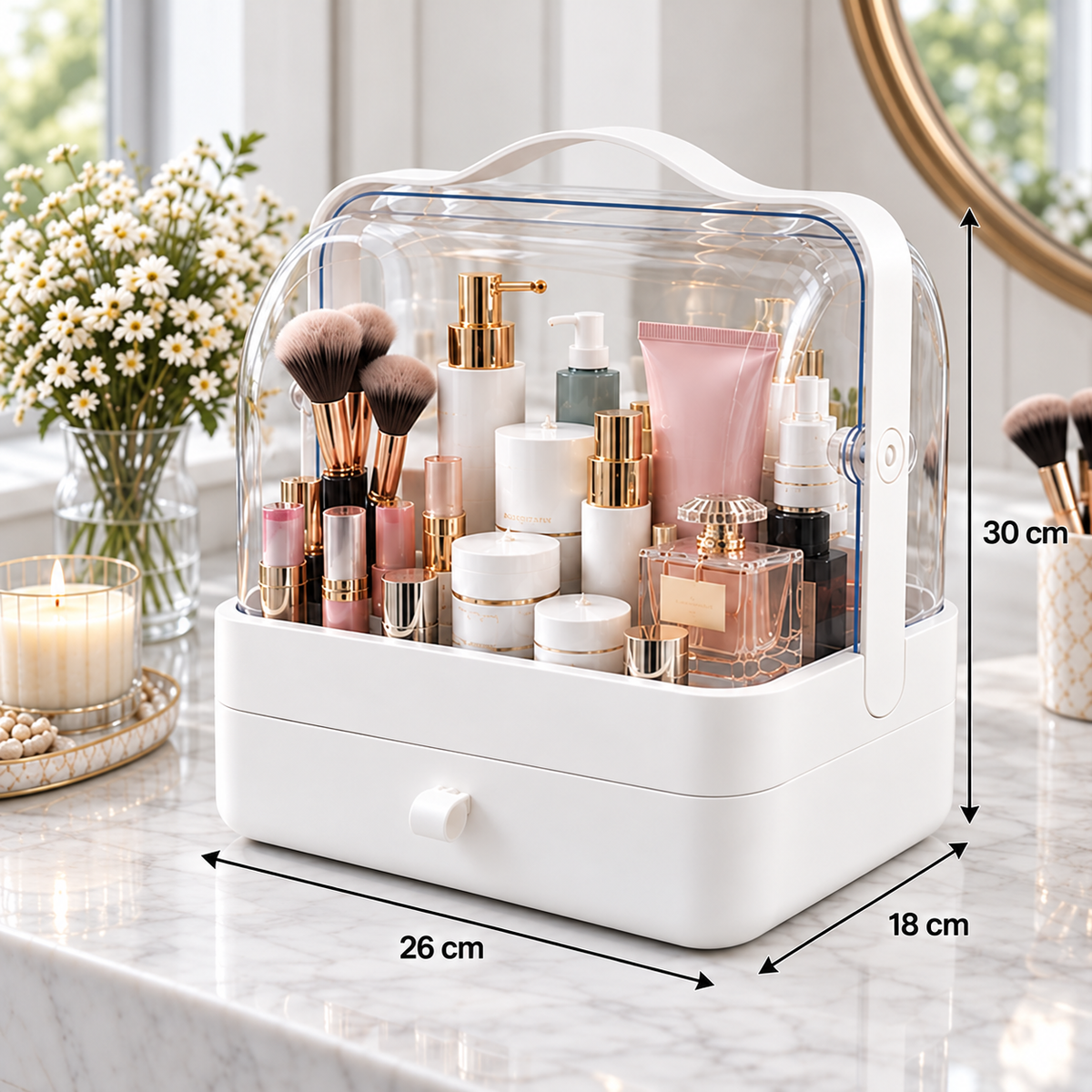 Organizador de maquillaje 2 niveles