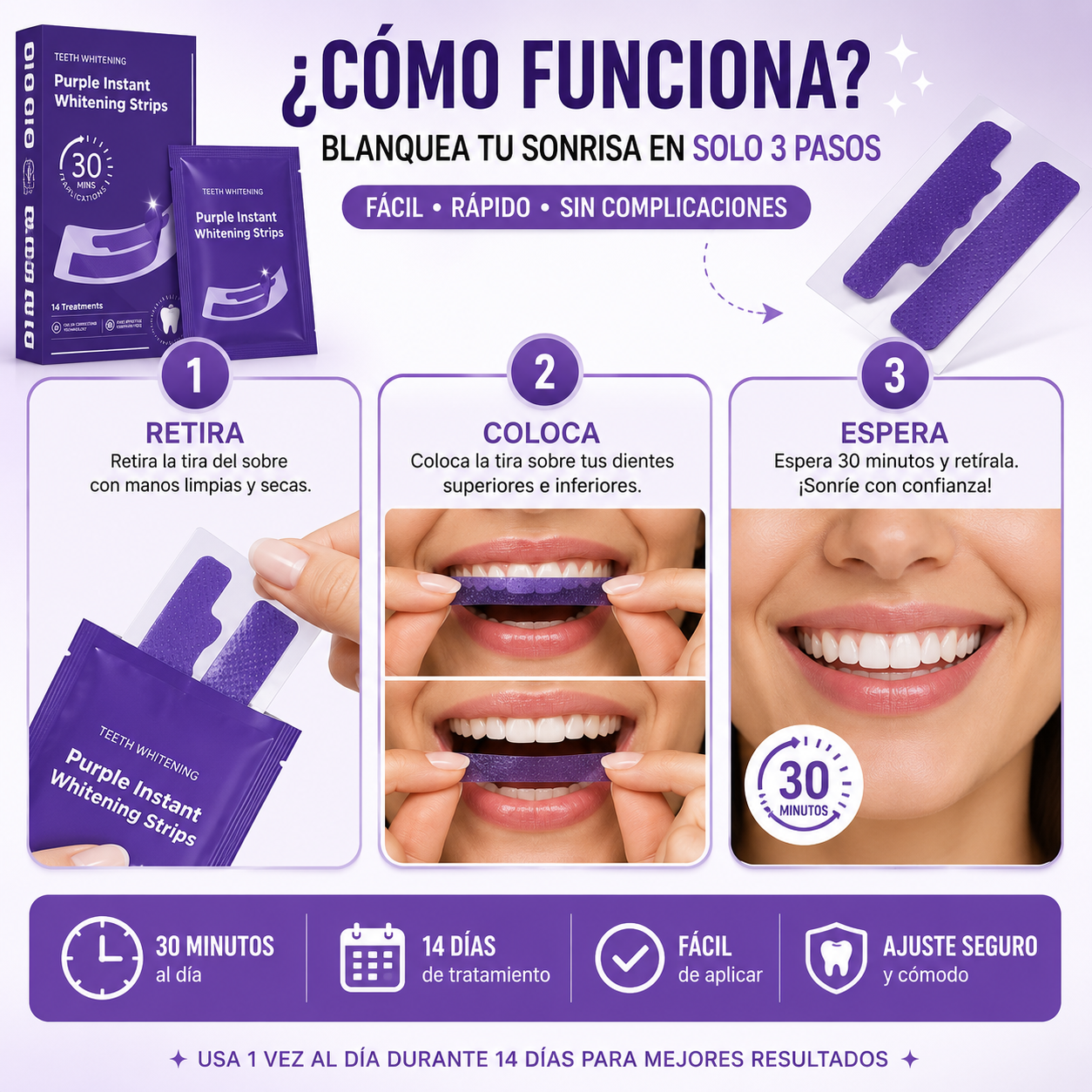 Parche Blanqueador caja x 14 sobres