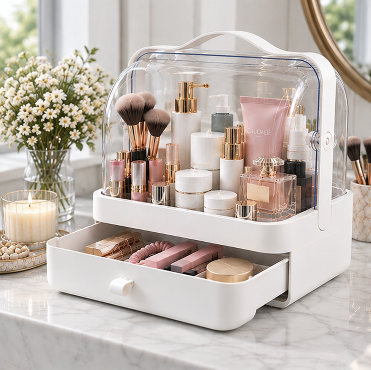 Organizador de maquillaje 2 niveles